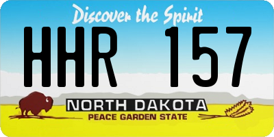 ND license plate HHR157