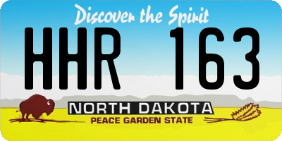 ND license plate HHR163