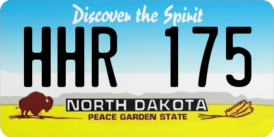 ND license plate HHR175