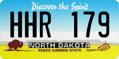ND license plate HHR179