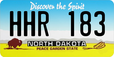 ND license plate HHR183
