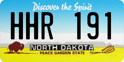 ND license plate HHR191