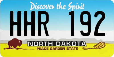 ND license plate HHR192