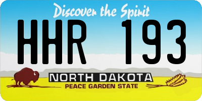 ND license plate HHR193