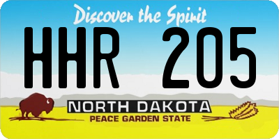 ND license plate HHR205