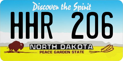 ND license plate HHR206