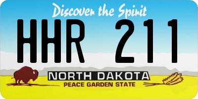 ND license plate HHR211
