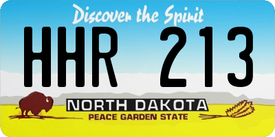 ND license plate HHR213
