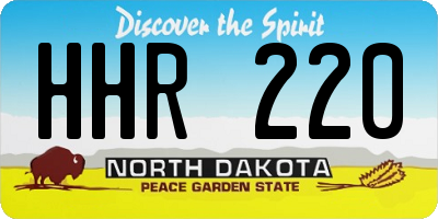 ND license plate HHR220