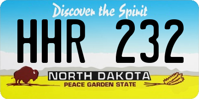 ND license plate HHR232