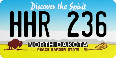 ND license plate HHR236