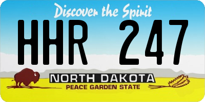 ND license plate HHR247