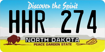 ND license plate HHR274