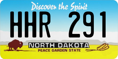 ND license plate HHR291