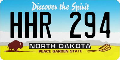 ND license plate HHR294