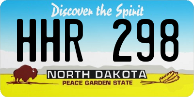 ND license plate HHR298