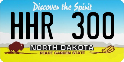 ND license plate HHR300