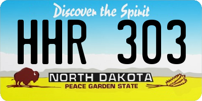 ND license plate HHR303