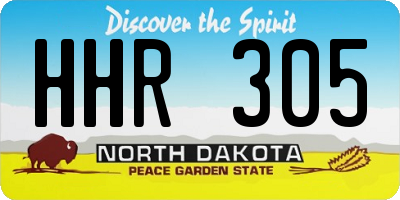 ND license plate HHR305