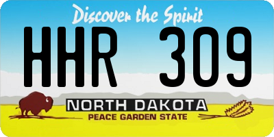 ND license plate HHR309