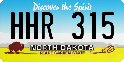 ND license plate HHR315