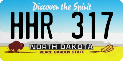 ND license plate HHR317
