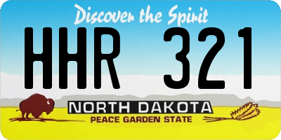 ND license plate HHR321