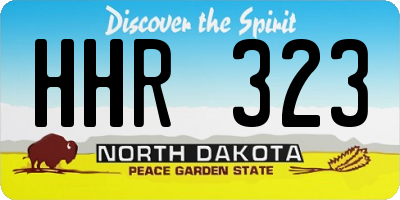 ND license plate HHR323