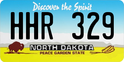 ND license plate HHR329