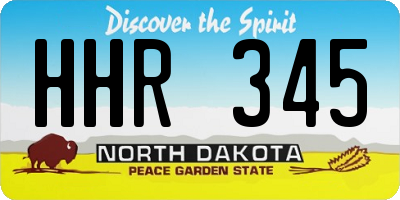 ND license plate HHR345