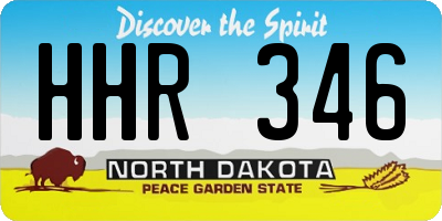 ND license plate HHR346