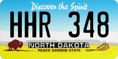ND license plate HHR348