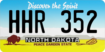 ND license plate HHR352
