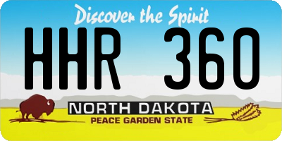 ND license plate HHR360
