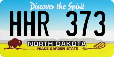 ND license plate HHR373