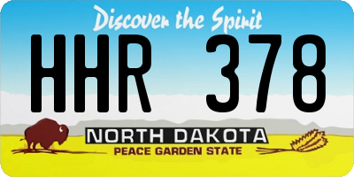 ND license plate HHR378