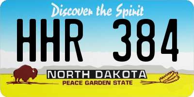 ND license plate HHR384