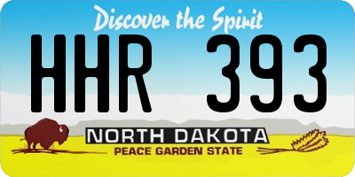 ND license plate HHR393