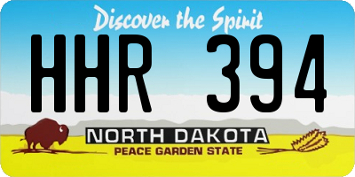 ND license plate HHR394