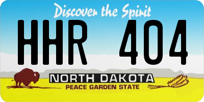 ND license plate HHR404