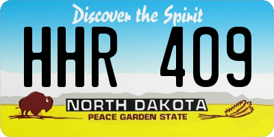 ND license plate HHR409
