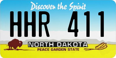 ND license plate HHR411