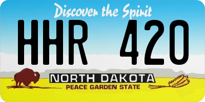 ND license plate HHR420