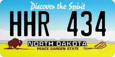 ND license plate HHR434