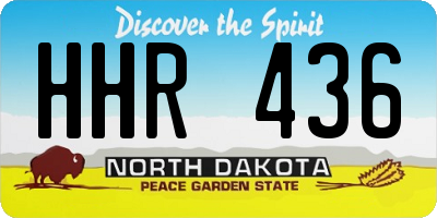 ND license plate HHR436
