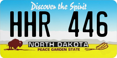 ND license plate HHR446