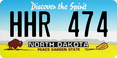 ND license plate HHR474