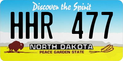 ND license plate HHR477