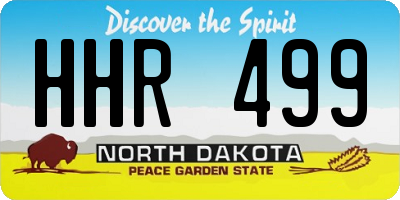 ND license plate HHR499