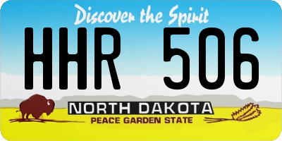 ND license plate HHR506